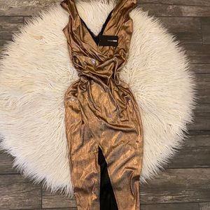 Metallic rose gold dress size S